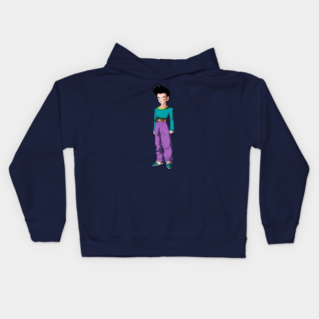 gt goten Kids Hoodie by blackcatwoman